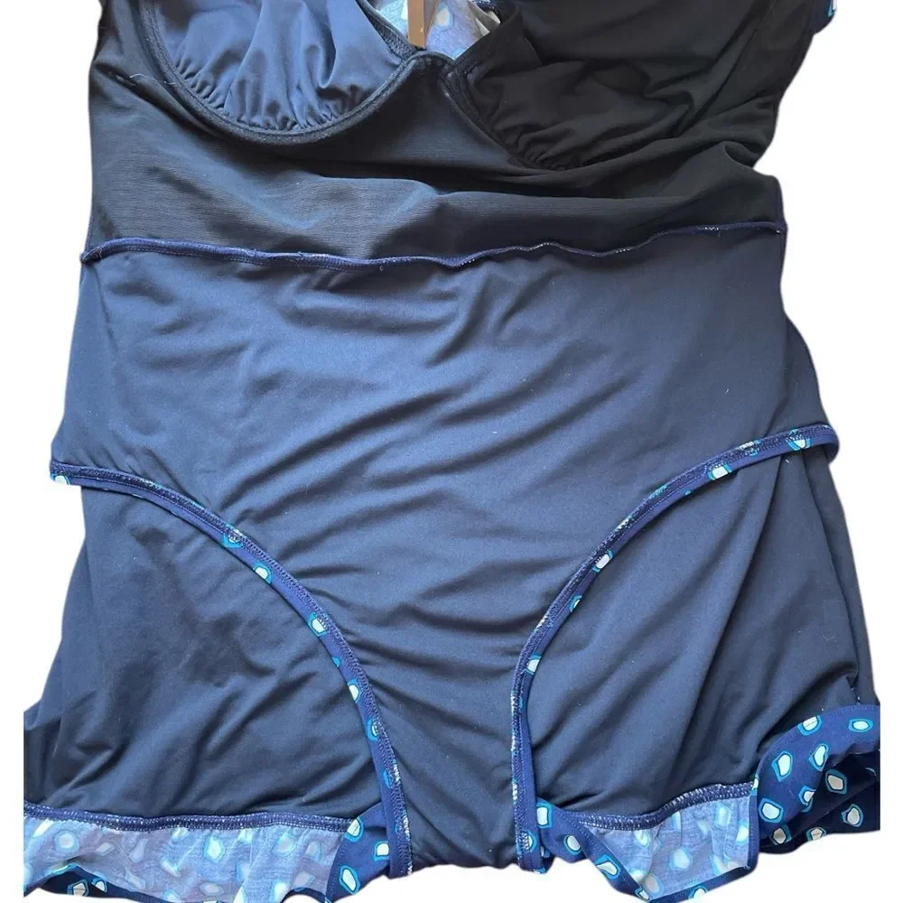 Coco Reef Blue Patterned Bikini Top